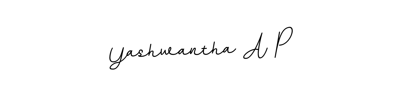 Create a beautiful signature design for name Yashwantha A P. With this signature (BallpointsItalic-DORy9) fonts, you can make a handwritten signature for free. Yashwantha A P signature style 11 images and pictures png