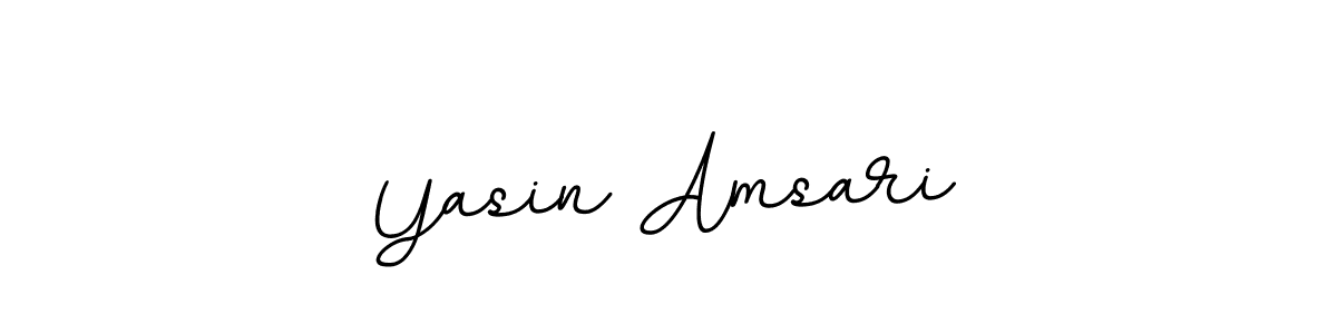 Make a beautiful signature design for name Yasin Amsari. With this signature (BallpointsItalic-DORy9) style, you can create a handwritten signature for free. Yasin Amsari signature style 11 images and pictures png