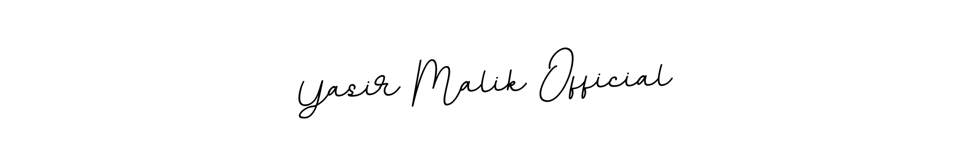 Design your own signature with our free online signature maker. With this signature software, you can create a handwritten (BallpointsItalic-DORy9) signature for name Yasir Malik Official. Yasir Malik Official signature style 11 images and pictures png