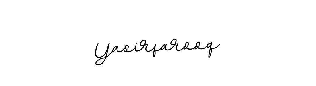 Make a beautiful signature design for name Yasirfarooq. With this signature (BallpointsItalic-DORy9) style, you can create a handwritten signature for free. Yasirfarooq signature style 11 images and pictures png