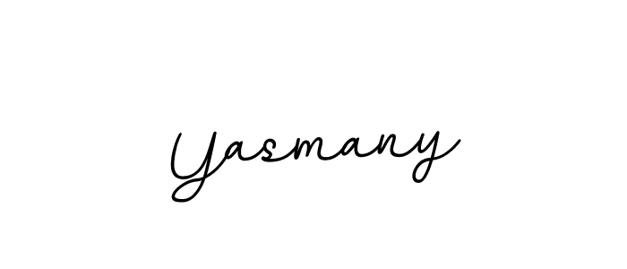 Create a beautiful signature design for name Yasmany. With this signature (BallpointsItalic-DORy9) fonts, you can make a handwritten signature for free. Yasmany signature style 11 images and pictures png