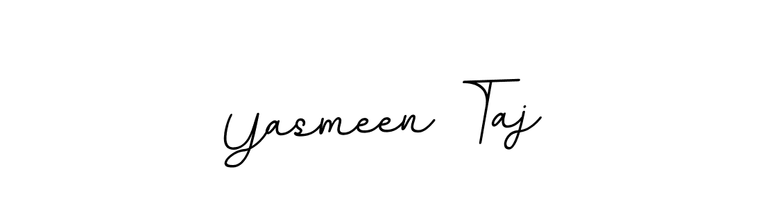 Make a beautiful signature design for name Yasmeen Taj. With this signature (BallpointsItalic-DORy9) style, you can create a handwritten signature for free. Yasmeen Taj signature style 11 images and pictures png