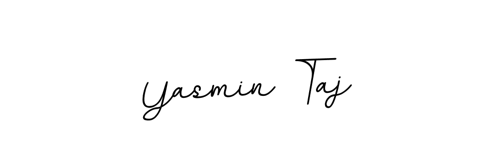 Design your own signature with our free online signature maker. With this signature software, you can create a handwritten (BallpointsItalic-DORy9) signature for name Yasmin Taj. Yasmin Taj signature style 11 images and pictures png