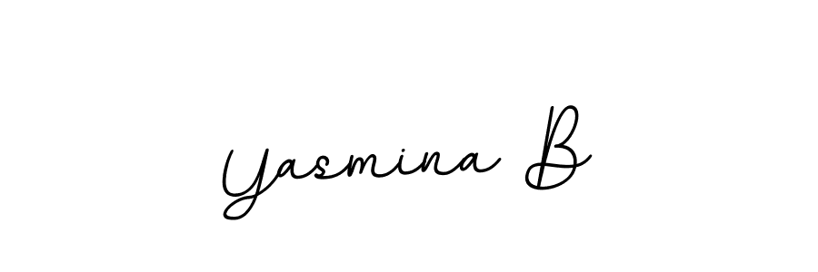 How to make Yasmina B name signature. Use BallpointsItalic-DORy9 style for creating short signs online. This is the latest handwritten sign. Yasmina B signature style 11 images and pictures png