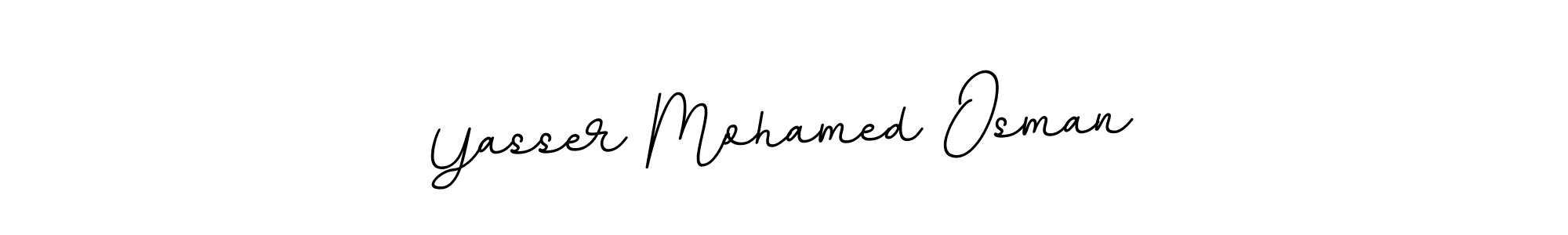 Make a beautiful signature design for name Yasser Mohamed Osman. With this signature (BallpointsItalic-DORy9) style, you can create a handwritten signature for free. Yasser Mohamed Osman signature style 11 images and pictures png