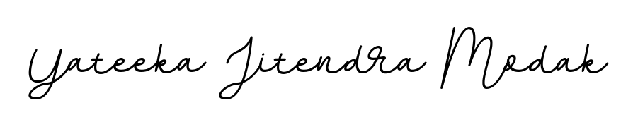 A timeless handwritten aesthetic for Yateeka Jitendra Modak. The BallpointsItalic-DORy9 font gives your signature a handcrafted feel with natural curves. Yateeka Jitendra Modak signature style 11 images and pictures png