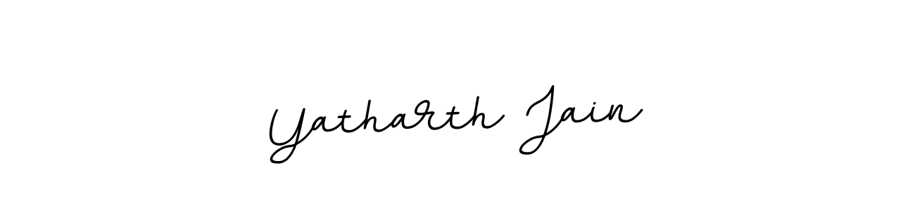 Yatharth Jain stylish signature style. Best Handwritten Sign (BallpointsItalic-DORy9) for my name. Handwritten Signature Collection Ideas for my name Yatharth Jain. Yatharth Jain signature style 11 images and pictures png