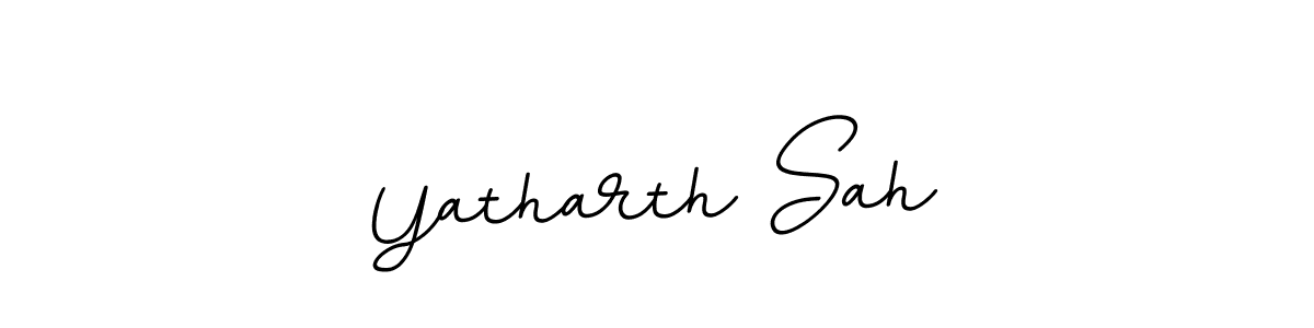 Make a beautiful signature design for name Yatharth Sah. With this signature (BallpointsItalic-DORy9) style, you can create a handwritten signature for free. Yatharth Sah signature style 11 images and pictures png