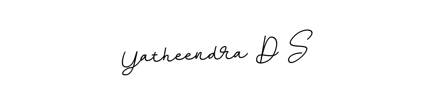 How to make Yatheendra D S name signature. Use BallpointsItalic-DORy9 style for creating short signs online. This is the latest handwritten sign. Yatheendra D S signature style 11 images and pictures png