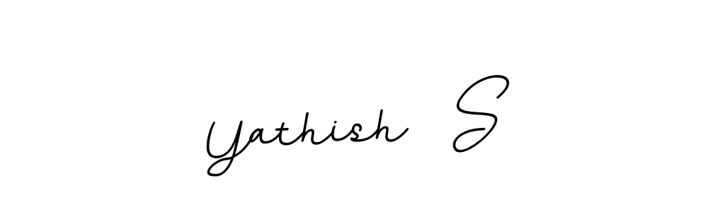 Create a beautiful signature design for name Yathish  S. With this signature (BallpointsItalic-DORy9) fonts, you can make a handwritten signature for free. Yathish  S signature style 11 images and pictures png