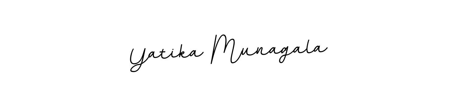 Use a signature maker to create a handwritten signature online. With this signature software, you can design (BallpointsItalic-DORy9) your own signature for name Yatika Munagala. Yatika Munagala signature style 11 images and pictures png