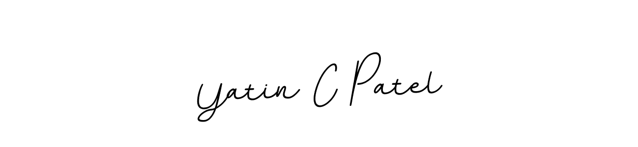 Design your own signature with our free online signature maker. With this signature software, you can create a handwritten (BallpointsItalic-DORy9) signature for name Yatin C Patel. Yatin C Patel signature style 11 images and pictures png