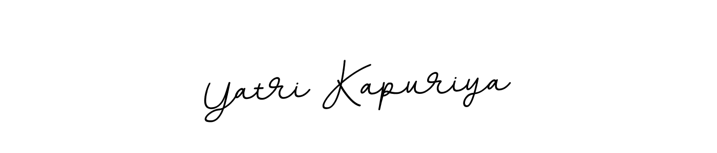 You should practise on your own different ways (BallpointsItalic-DORy9) to write your name (Yatri Kapuriya) in signature. don't let someone else do it for you. Yatri Kapuriya signature style 11 images and pictures png