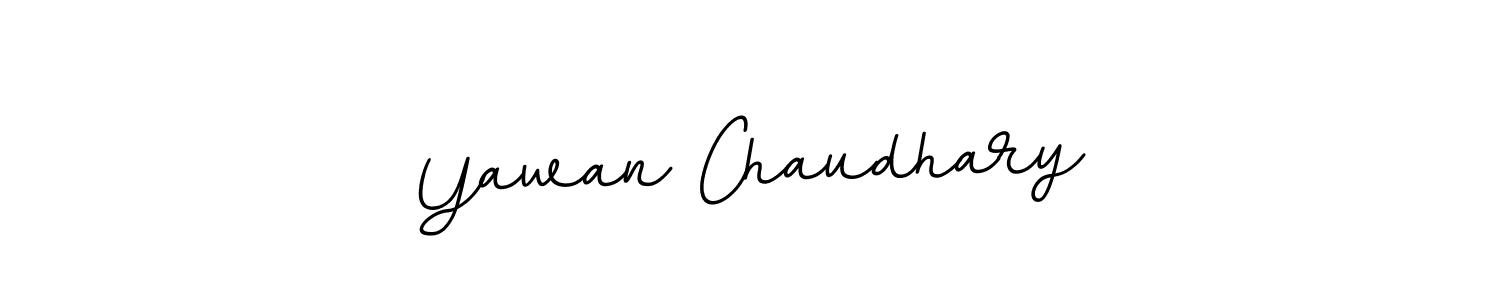 Make a beautiful signature design for name Yawan Chaudhary. With this signature (BallpointsItalic-DORy9) style, you can create a handwritten signature for free. Yawan Chaudhary signature style 11 images and pictures png
