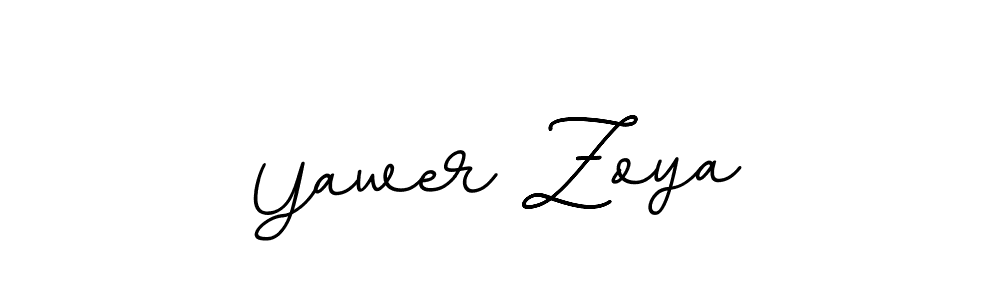 Use a signature maker to create a handwritten signature online. With this signature software, you can design (BallpointsItalic-DORy9) your own signature for name Yawer Zoya. Yawer Zoya signature style 11 images and pictures png