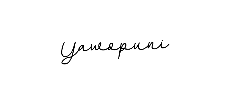 Make a beautiful signature design for name Yawopuni. With this signature (BallpointsItalic-DORy9) style, you can create a handwritten signature for free. Yawopuni signature style 11 images and pictures png