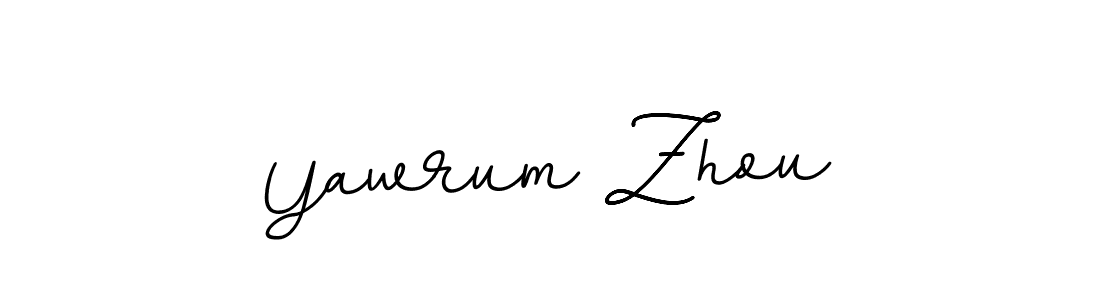 Yawrum Zhou stylish signature style. Best Handwritten Sign (BallpointsItalic-DORy9) for my name. Handwritten Signature Collection Ideas for my name Yawrum Zhou. Yawrum Zhou signature style 11 images and pictures png