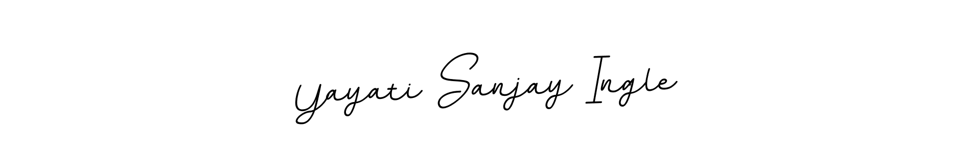 Create a beautiful signature design for name Yayati Sanjay Ingle. With this signature (BallpointsItalic-DORy9) fonts, you can make a handwritten signature for free. Yayati Sanjay Ingle signature style 11 images and pictures png