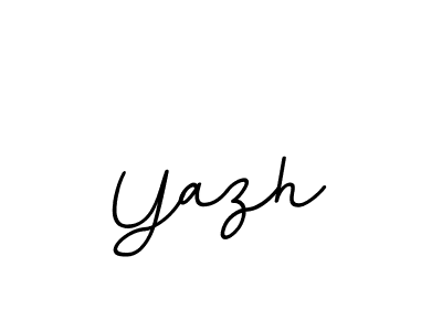 Use a signature maker to create a handwritten signature online. With this signature software, you can design (BallpointsItalic-DORy9) your own signature for name Yazh. Yazh signature style 11 images and pictures png