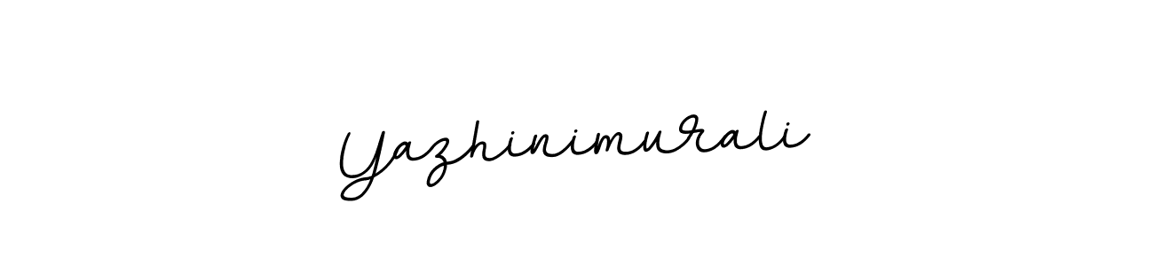 The best way (BallpointsItalic-DORy9) to make a short signature is to pick only two or three words in your name. The name Yazhinimurali include a total of six letters. For converting this name. Yazhinimurali signature style 11 images and pictures png