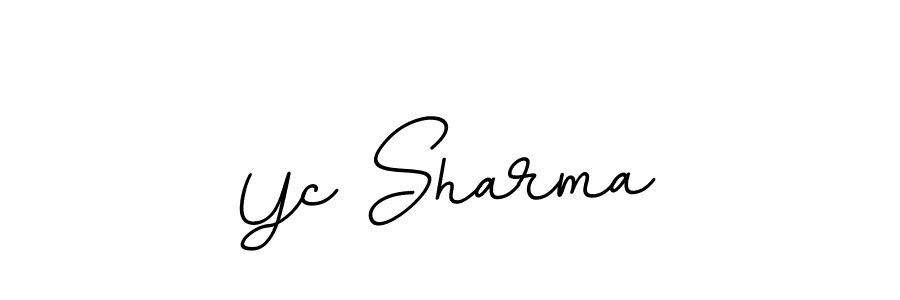 This is the best signature style for the Yc Sharma name. Also you like these signature font (BallpointsItalic-DORy9). Mix name signature. Yc Sharma signature style 11 images and pictures png