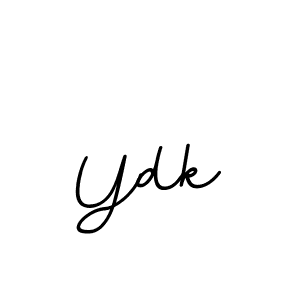 Use a signature maker to create a handwritten signature online. With this signature software, you can design (BallpointsItalic-DORy9) your own signature for name Ydk. Ydk signature style 11 images and pictures png