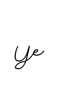 Create a beautiful signature design for name Ye. With this signature (BallpointsItalic-DORy9) fonts, you can make a handwritten signature for free. Ye signature style 11 images and pictures png