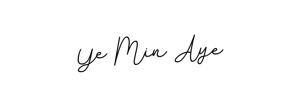 Make a beautiful signature design for name Ye Min Aye. With this signature (BallpointsItalic-DORy9) style, you can create a handwritten signature for free. Ye Min Aye signature style 11 images and pictures png