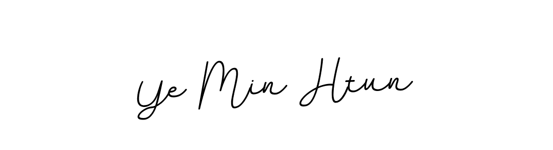 How to make Ye Min Htun name signature. Use BallpointsItalic-DORy9 style for creating short signs online. This is the latest handwritten sign. Ye Min Htun signature style 11 images and pictures png