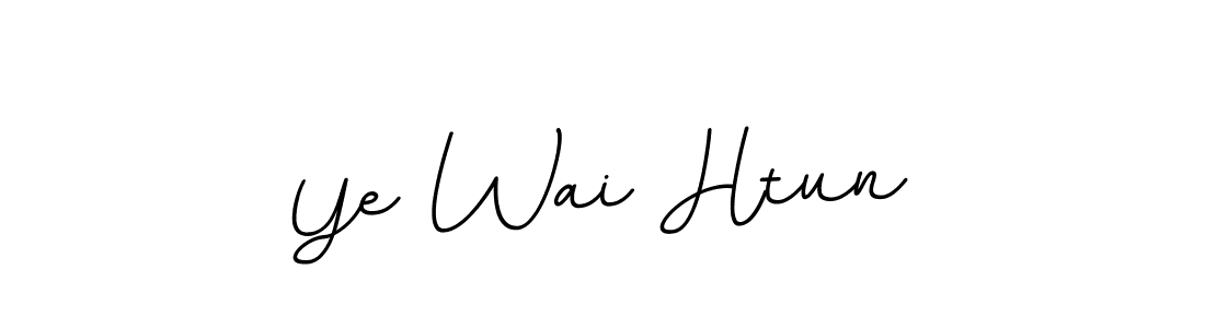 Design your own signature with our free online signature maker. With this signature software, you can create a handwritten (BallpointsItalic-DORy9) signature for name Ye Wai Htun. Ye Wai Htun signature style 11 images and pictures png