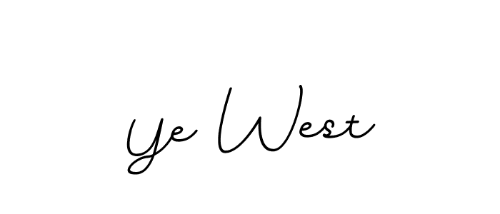 How to make Ye West name signature. Use BallpointsItalic-DORy9 style for creating short signs online. This is the latest handwritten sign. Ye West signature style 11 images and pictures png