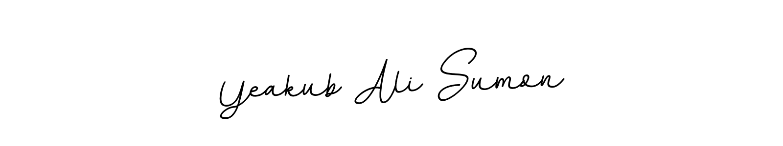 How to make Yeakub Ali Sumon name signature. Use BallpointsItalic-DORy9 style for creating short signs online. This is the latest handwritten sign. Yeakub Ali Sumon signature style 11 images and pictures png