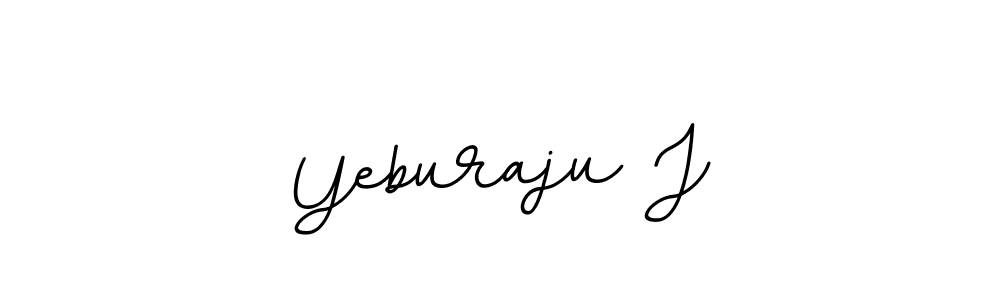 The best way (BallpointsItalic-DORy9) to make a short signature is to pick only two or three words in your name. The name Yeburaju J include a total of six letters. For converting this name. Yeburaju J signature style 11 images and pictures png