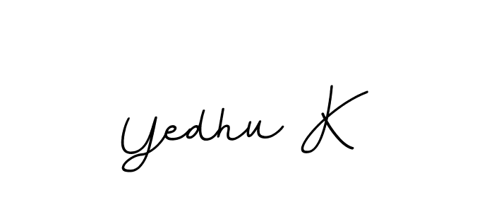 Design your own signature with our free online signature maker. With this signature software, you can create a handwritten (BallpointsItalic-DORy9) signature for name Yedhu K. Yedhu K signature style 11 images and pictures png
