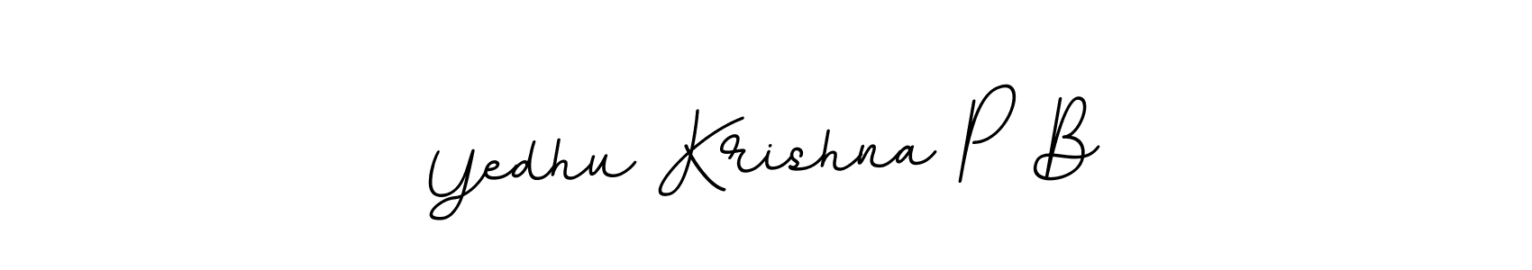 How to make Yedhu Krishna P B name signature. Use BallpointsItalic-DORy9 style for creating short signs online. This is the latest handwritten sign. Yedhu Krishna P B signature style 11 images and pictures png