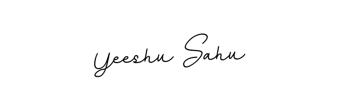 How to make Yeeshu Sahu name signature. Use BallpointsItalic-DORy9 style for creating short signs online. This is the latest handwritten sign. Yeeshu Sahu signature style 11 images and pictures png