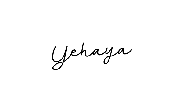Design your own signature with our free online signature maker. With this signature software, you can create a handwritten (BallpointsItalic-DORy9) signature for name Yehaya. Yehaya signature style 11 images and pictures png