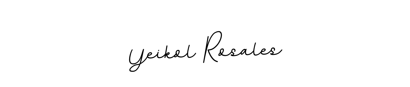 Design your own signature with our free online signature maker. With this signature software, you can create a handwritten (BallpointsItalic-DORy9) signature for name Yeikol Rosales. Yeikol Rosales signature style 11 images and pictures png