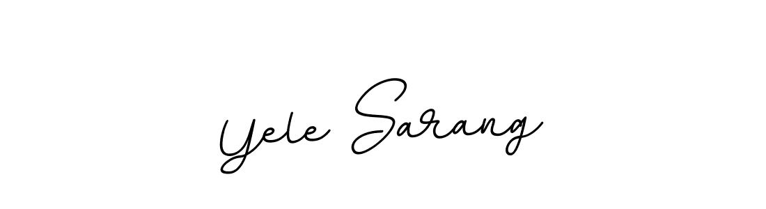 It looks lik you need a new signature style for name Yele Sarang. Design unique handwritten (BallpointsItalic-DORy9) signature with our free signature maker in just a few clicks. Yele Sarang signature style 11 images and pictures png