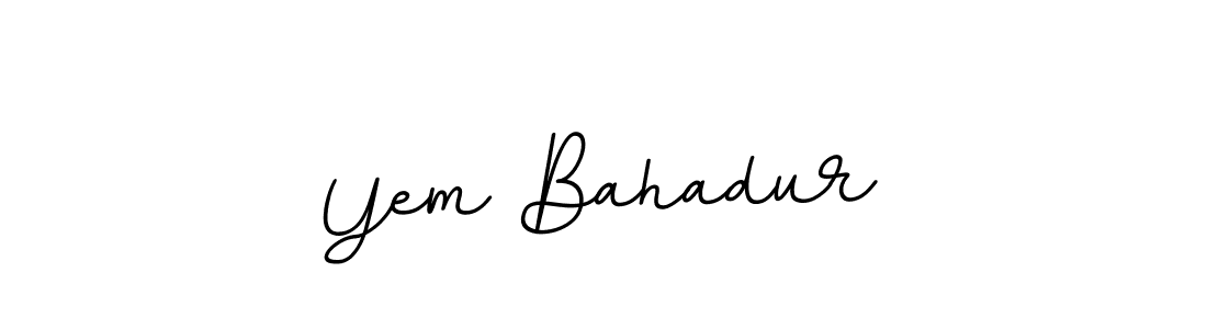 Make a beautiful signature design for name Yem Bahadur. With this signature (BallpointsItalic-DORy9) style, you can create a handwritten signature for free. Yem Bahadur signature style 11 images and pictures png