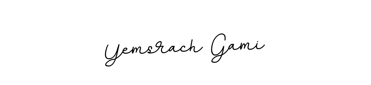 Also we have Yemsrach Gami name is the best signature style. Create professional handwritten signature collection using BallpointsItalic-DORy9 autograph style. Yemsrach Gami signature style 11 images and pictures png