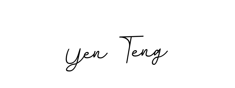 How to make Yen Teng name signature. Use BallpointsItalic-DORy9 style for creating short signs online. This is the latest handwritten sign. Yen Teng signature style 11 images and pictures png