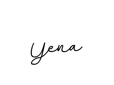 Yena stylish signature style. Best Handwritten Sign (BallpointsItalic-DORy9) for my name. Handwritten Signature Collection Ideas for my name Yena. Yena signature style 11 images and pictures png