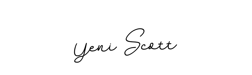 You should practise on your own different ways (BallpointsItalic-DORy9) to write your name (Yeni Scott) in signature. don't let someone else do it for you. Yeni Scott signature style 11 images and pictures png