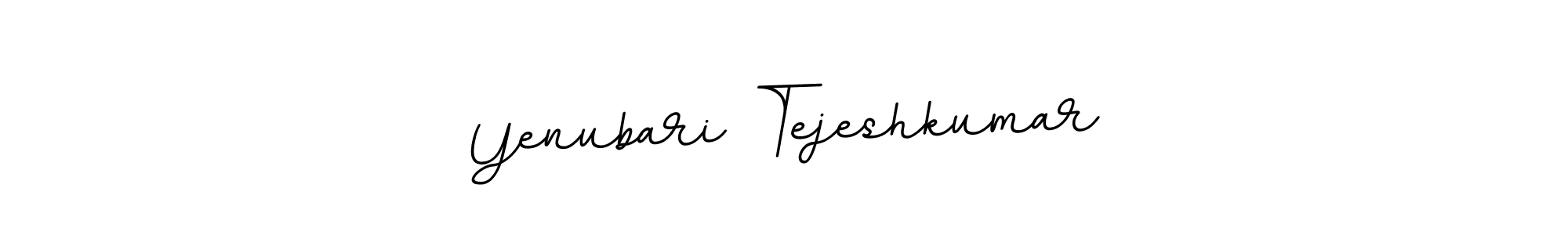 How to make Yenubari Tejeshkumar name signature. Use BallpointsItalic-DORy9 style for creating short signs online. This is the latest handwritten sign. Yenubari Tejeshkumar signature style 11 images and pictures png