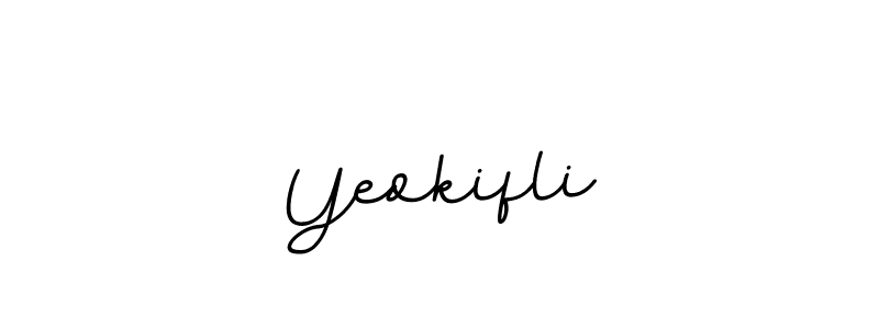 The best way (BallpointsItalic-DORy9) to make a short signature is to pick only two or three words in your name. The name Yeokifli include a total of six letters. For converting this name. Yeokifli signature style 11 images and pictures png