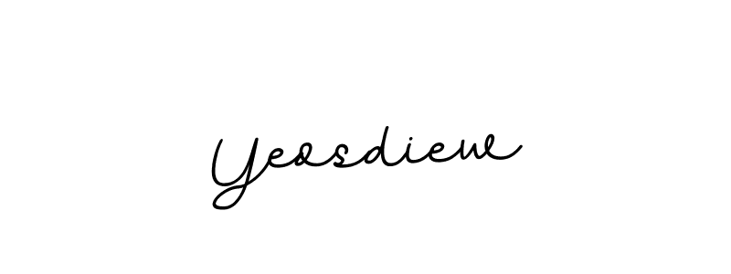 How to make Yeosdiew name signature. Use BallpointsItalic-DORy9 style for creating short signs online. This is the latest handwritten sign. Yeosdiew signature style 11 images and pictures png