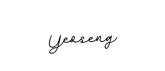 Design your own signature with our free online signature maker. With this signature software, you can create a handwritten (BallpointsItalic-DORy9) signature for name Yeoseng. Yeoseng signature style 11 images and pictures png