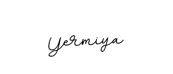 How to make Yermiya name signature. Use BallpointsItalic-DORy9 style for creating short signs online. This is the latest handwritten sign. Yermiya signature style 11 images and pictures png
