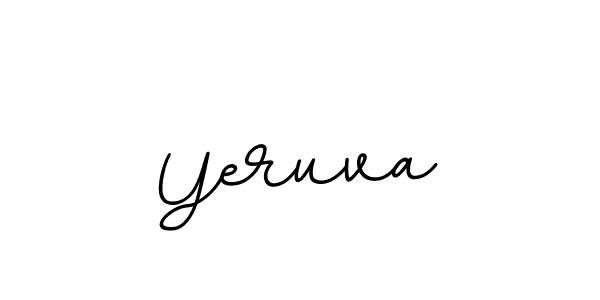 Design your own signature with our free online signature maker. With this signature software, you can create a handwritten (BallpointsItalic-DORy9) signature for name Yeruva. Yeruva signature style 11 images and pictures png